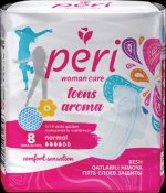 Женские гигиенические прокладки PERI Teens Aroma Normal 8 шт (сетка)_1279