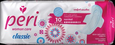 Женские гигиенические прокладки PERI Classic Normal 10 шт. (сетка)_0968