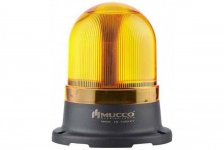 SNT-115-3 Сигнальная лампа 100 мм, стробоскопический с 5 режимами, 12-24V AC/DC, цвет желтый