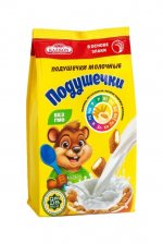 1. Подушечки молочные из цельных злаков 0,250 кг 10 шт в коробке