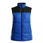 Жилет утепленный Модель-205, васильковый с черным