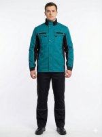 Костюм летний мужской Модель-109, бирюзовый с черным