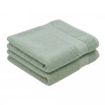 Банное полотенце махровое Модель-407, 140x70 см, светлое серо-зеленое