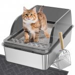 Нержавеющий кошачий лоток