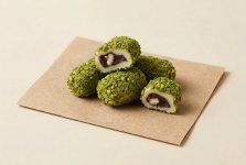Рахат-лукум лунный свёрток с шоколадом, в обсыпке из молотой фисташки