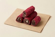 Рахат-лукум рулет с шоколадом, в обсыпке из красного кокоса
