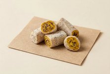 Рахат-лукум рулет с бананом и фисташкой