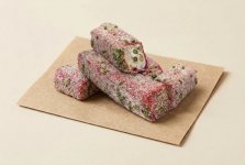Королевский рахат-лукум с белой фисташкой, в обсыпке из кокоса и фисташки
