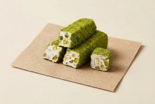 Королевский рахат-лукум с белой фисташкой, в обсыпке из молотой фисташки