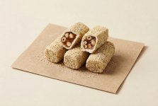 Рахат-лукум по-алеппски с апельсином и фундуком, в обсыпке из молотого фундука